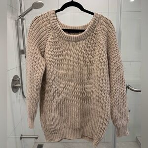 Brandy Melville Beige Chunky Sweater Oversized
